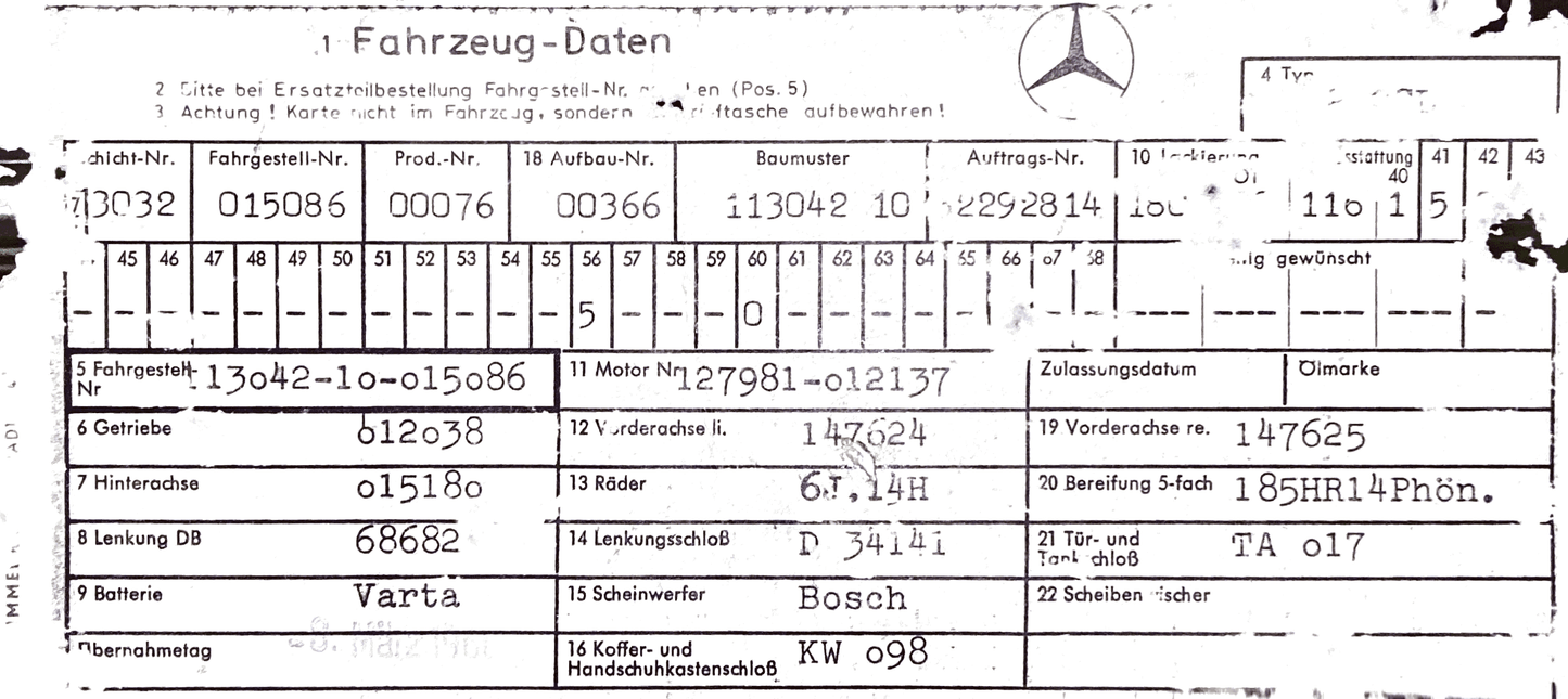 Mercedes 1966 230SL Manual [Born Again]